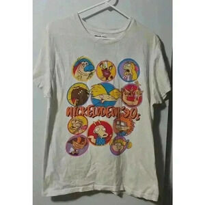Men's Nickelodeon T-Shirt, Size L,‎ White